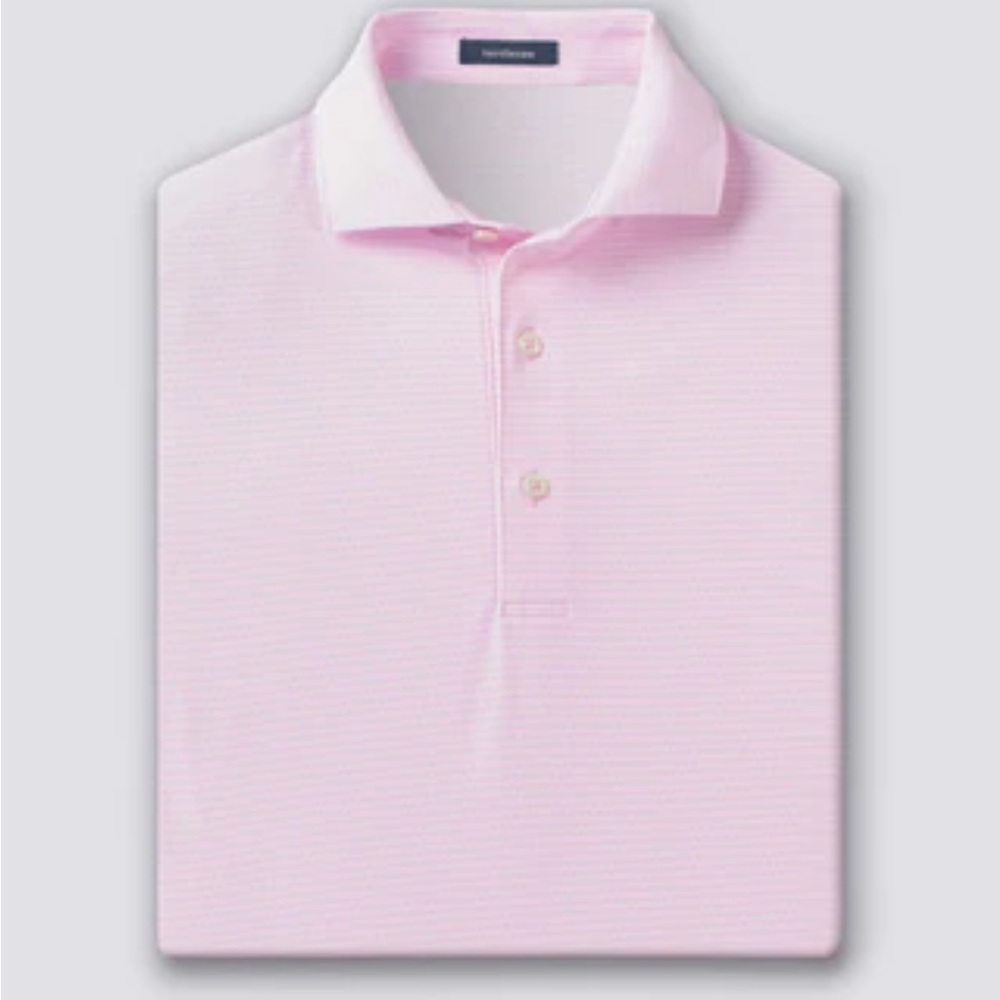 Turtleson Mens polo tee large pink dot‎ pattern
